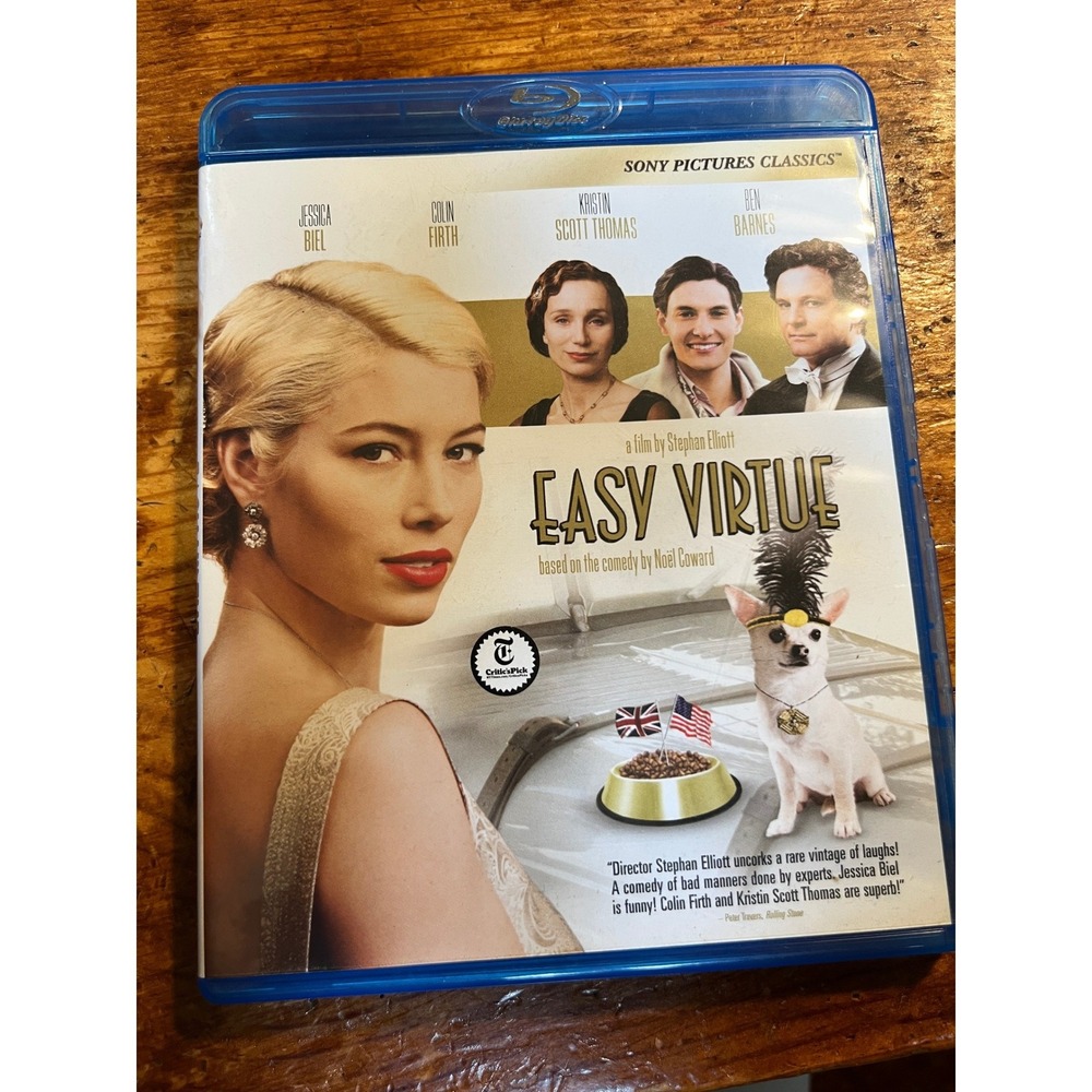 Easy Virtue Blu-ray Jessica Biel Colin Firth Sony Pictures Classics Comedy